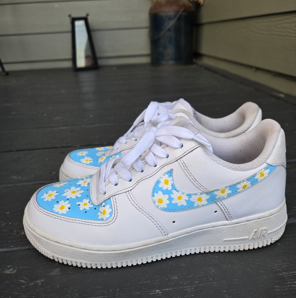 Nike Air Force 1 Custom Flower Sneakers